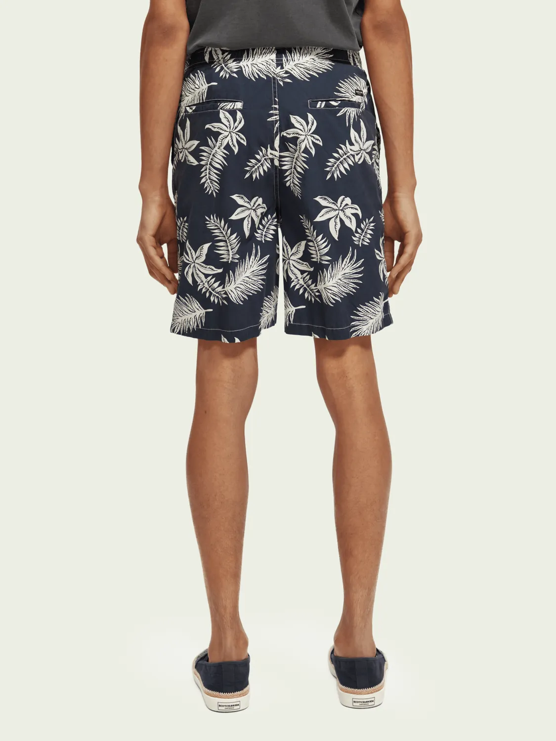 SCOTCH&SODA - Printed poplin Bermuda shorts