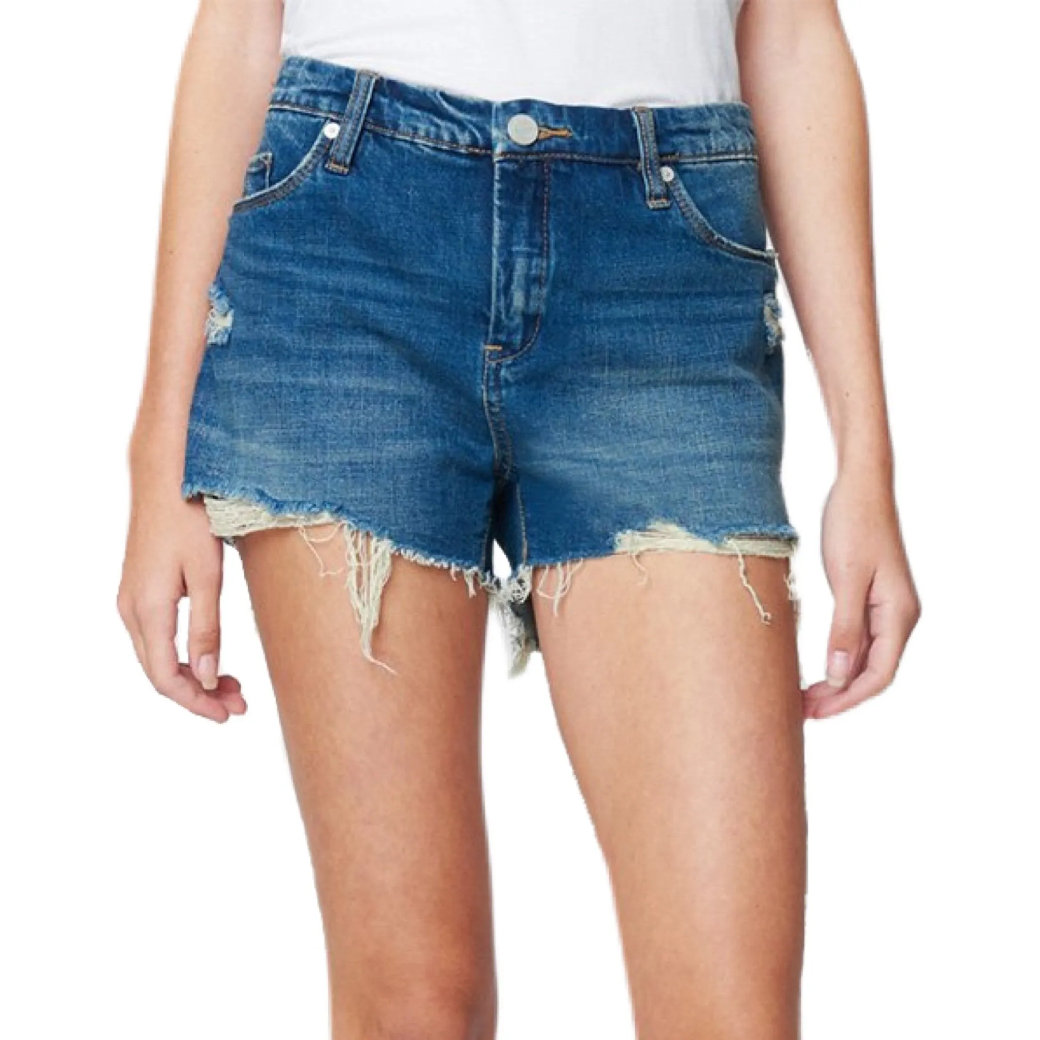 Shake It Out Mid Rise Short - Blue.