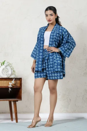 Shrug-Shorts Co-Ord (Indigo)