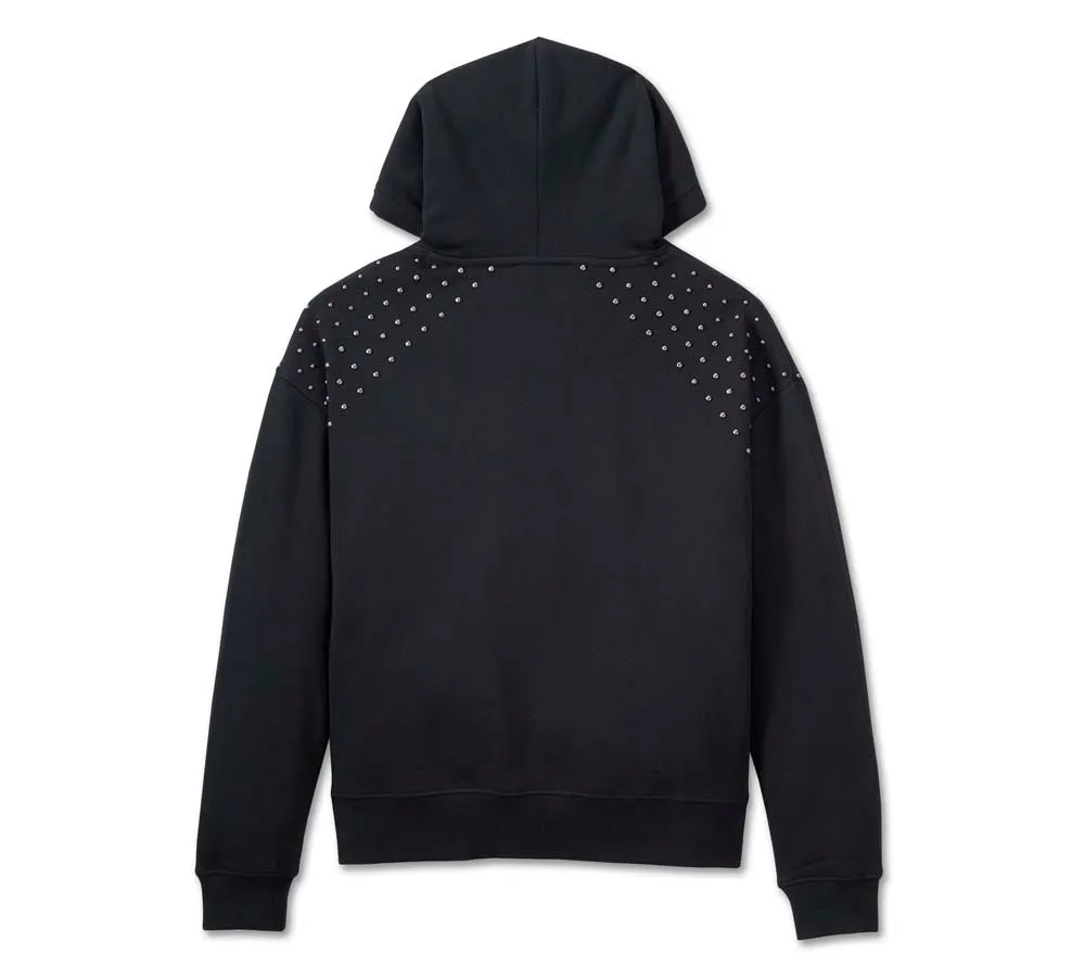 STUDDED OUT PULLOVER HOODIE