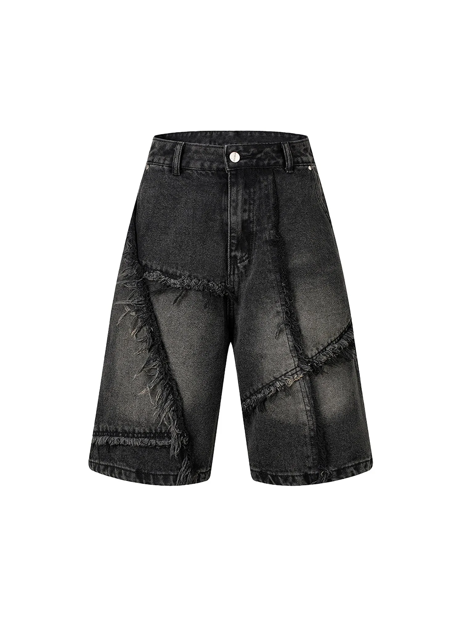 Thesupermade High Street Irregular Beard Denim Shorts