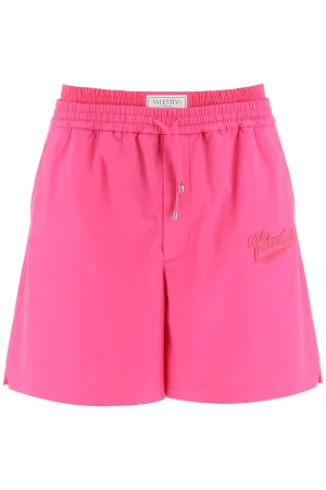 Valentino pink pp cotton bermuda shorts