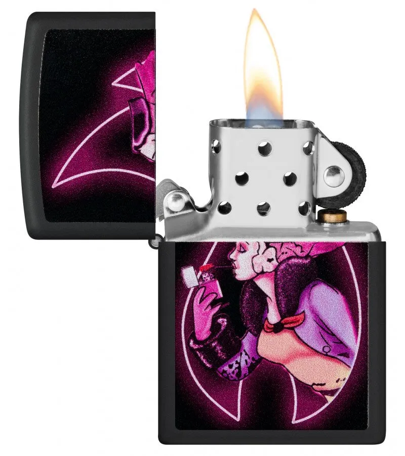 Windy Girl Zippo Flame