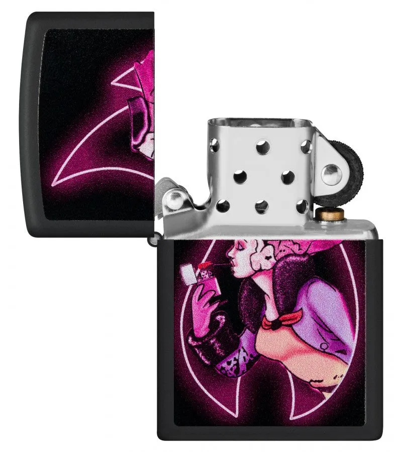 Windy Girl Zippo Flame