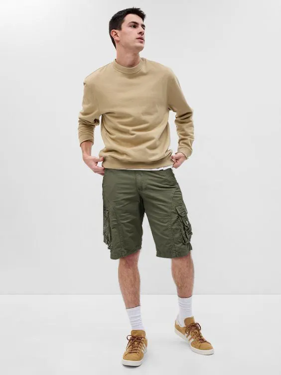 X RAY Men's Belted Cargo Shorts With Snap Detail